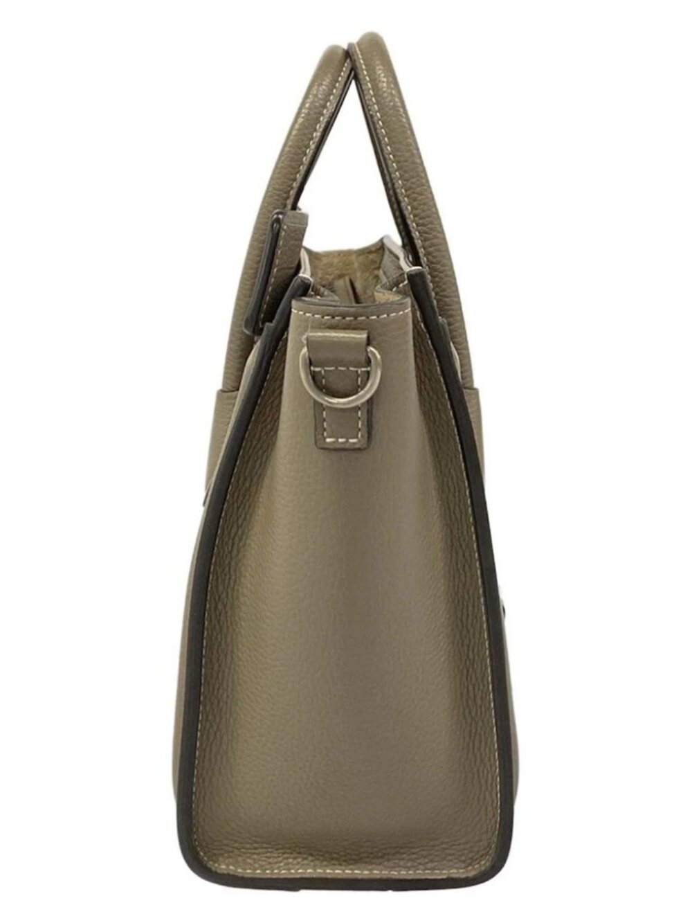 CELINE Luggage Nano Shopper Pickpocket (gray-beige) Drummed calfskin Handbag - Picture 2 of 15